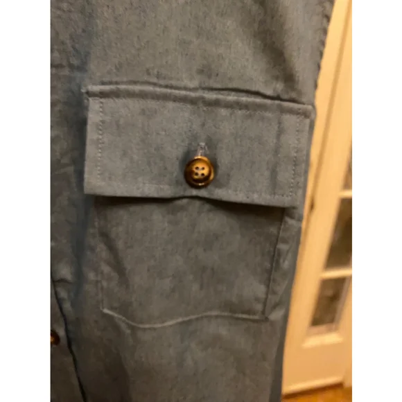 NY COLLECTION CHAMBRAY DENIM BUTTON DOWN DRESS SIZE 1X - Picture 5 of 6